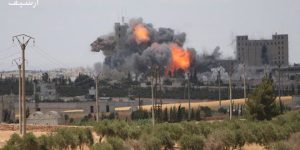 Bombardement des Dorfs Ṯalṯâna durch die US-geführten Koalition, Photo: SANA