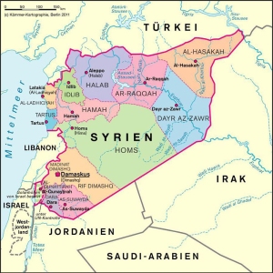 Provinzeinteilung Syriens, Karte: Trescher Verlag